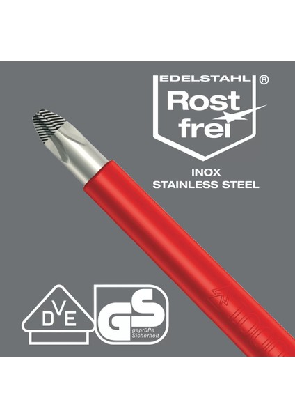 3160 I Vde Yalıtımlı Düz Tornavida, Paslanmaz, 0.6 x 3.5 x 100 mm fırsatları