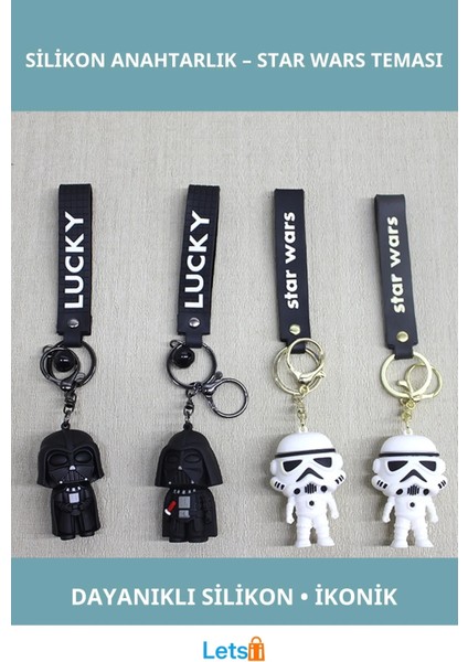 Star Wars Darth Vader Stormtrooper Silikon Anahtarlık