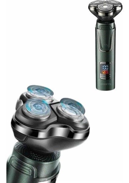 Dijital Göstergeli 3 Başlıklı Tıraş Makinesi Islak Kuru Lazer Öncesi Günlük - FEİ7982-204