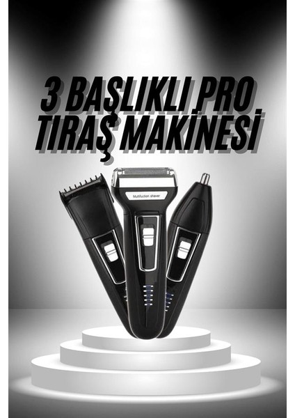 3'lü Set Saç Sakal Kesme Traş Makinesi Burun Kılı Alma Tıraş Makinesi - FEİ9864-4228 fiyatları