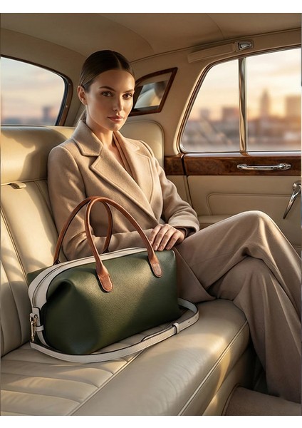 Kadın Üç Renkli Hakiki Deri Tote Çanta modelleri