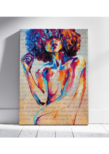 Coşkulu Renklerin Figürü Kanvas Tablo