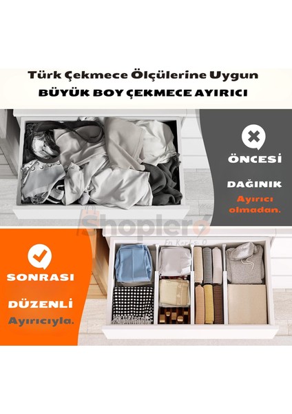 Büyük Boy Ayarlı Çekmece Ayırıcı
