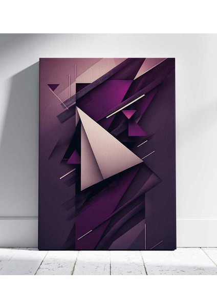 Mor Geometrik Vizyon Kanvas Tablo Duvar Resim