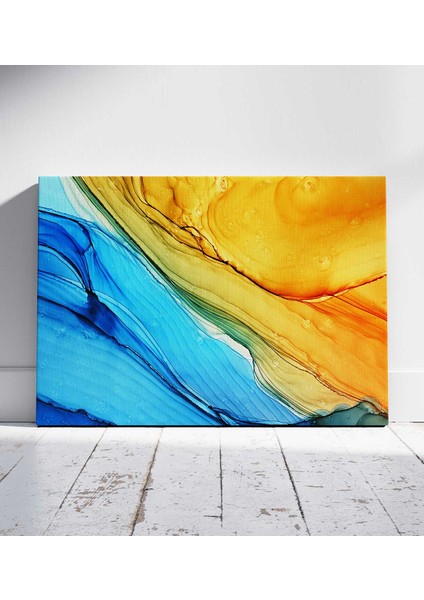 Akışkan Ufuk Çizgisi Fluid Art Kanvas Tablo