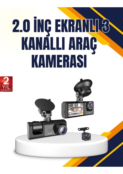 Araç Içi Kamera Seti | 170° Geniş Açı Hareket Algılama ve Park Koruma - FEİ2777-7129