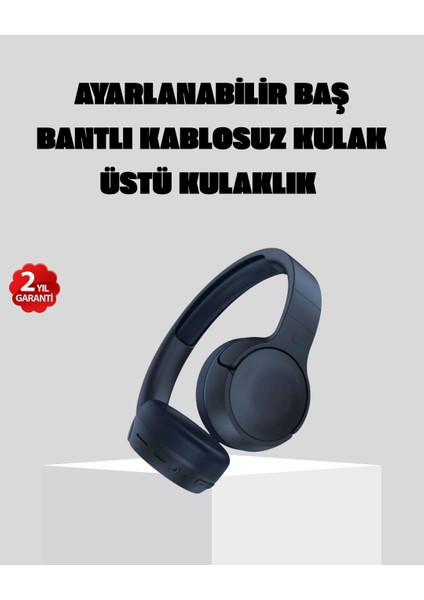 Kablosuz Bluetooth Kulaklık 5.0 18 Saat Kullanım Dinamik Sürücü Siyah - FEİ3296-3254