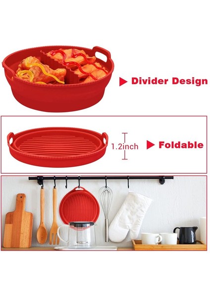 5 Ila 8 Qt Için 8,5 Inçlik Yeniden Kullanılabilir Bölmeli Fritöz Kaplamaları, A (Yurt Dışından) fırsatları