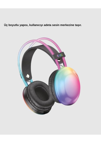 Rgb Işıklı Kablosuz Kulaklık Bluetooth 5.3 800MAH Ergonomik Ipx4 Dayanıklı - FEİ1465-8843 fırsatları