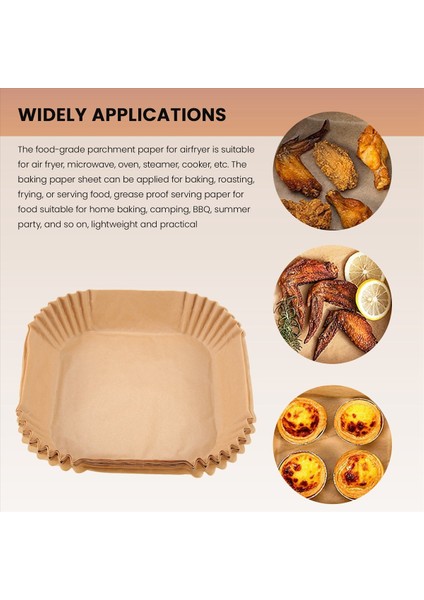 50 Adet Air Fryer Parchment Kağıt Kaplamaları Yapışmaz Tek Kullanımlık Kaplamalar (Yurt Dışından) modelleri