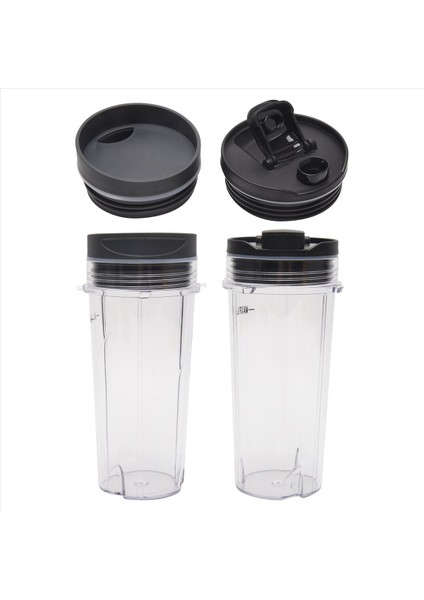 Ninja BL660 BL770 BL740/QB3000 Için Dört Kapaklı 2 Adet 16 Oz Bardak (Yurt Dışından) modelleri