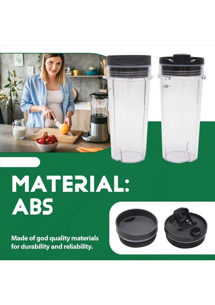 Ninja BL660 BL770 BL740/QB3000 Için Dört Kapaklı 2 Adet 16 Oz Bardak (Yurt Dışından) indirimleri