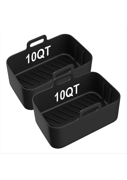 Ninja Air Fryer Için 2 Adet Silikon Kaplama Yeniden Kullanılabilir 10QT (Yurt Dışından)