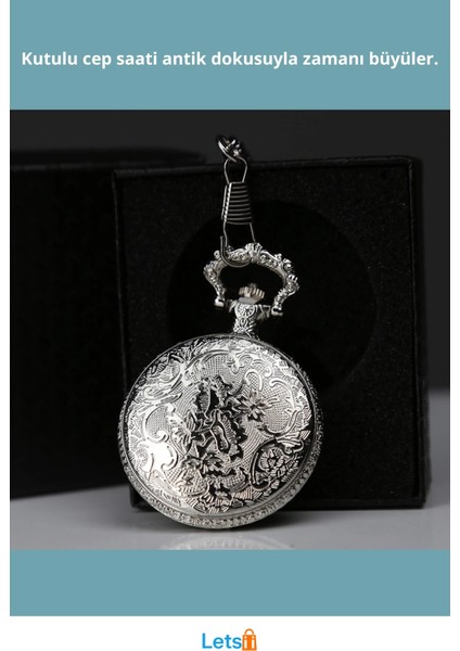 Özel Kutulu Antik Köstekli Saat Klasik Tasarım 4x5 cm Metal Gövde fiyatları