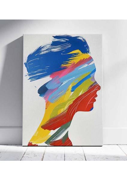 Dinamik Insan Profili Modern Sanat Kanvas Tablo