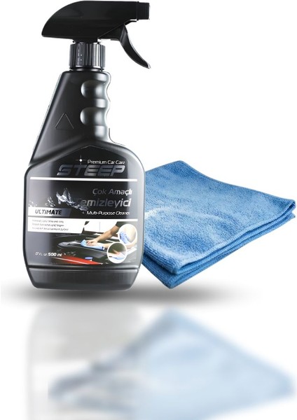 Ultimate Çok Amaçlı Leke Çıkarıcı ve Yüzey Temizleyici 500 ml Mikrofiber Bez 40X40