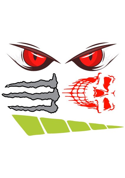 Motosiklet Kask Refrektör Sticker