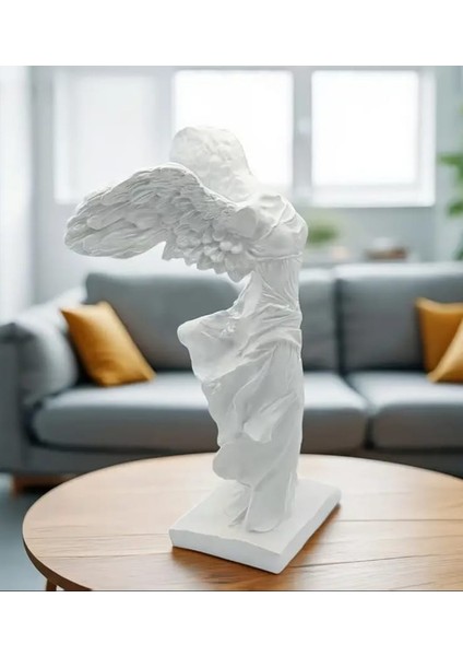 Antik Yunan Başsız Venüs Zafer Tanrıçası Taş Döküm Antik Heykel Biblo 38 cm