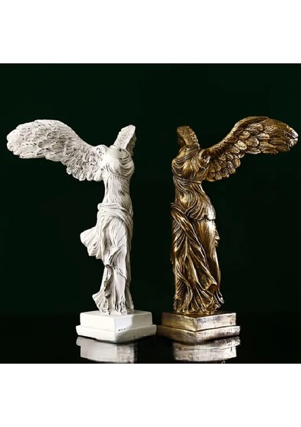 Antik Yunan Başsız Venüs Zafer Tanrıçası Taş Döküm Antik Heykel Biblo 38 cm