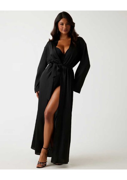 Strass Kadın Uzun Kimono Sabahlık modelleri