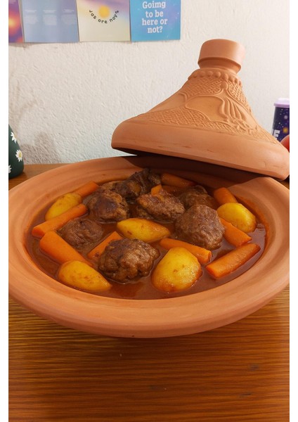 Fas Tajine Güveç Kapaklı Pişirme Tavası 27 cm modelleri