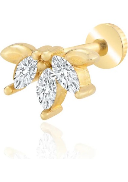 14 Ayar Altın Markiz Tria Tragus Piercing