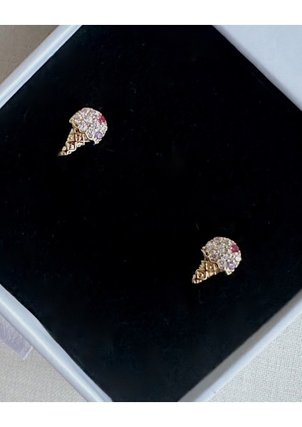 Mini Taşlı Dondurma Küpe fiyatları