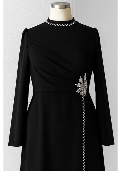 Krep Kumaş Taş Detaylı Abiye fiyatları