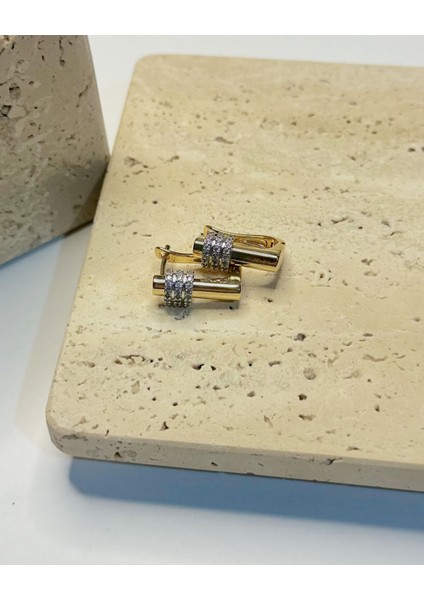 Zikon Taşlı Dikdörtgen Küpe modelleri