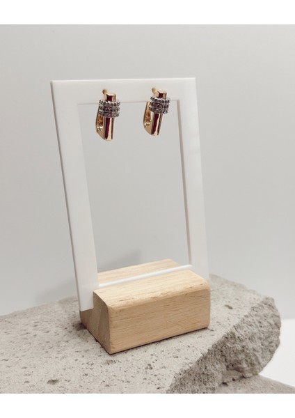 Zikon Taşlı Dikdörtgen Küpe fırsatları