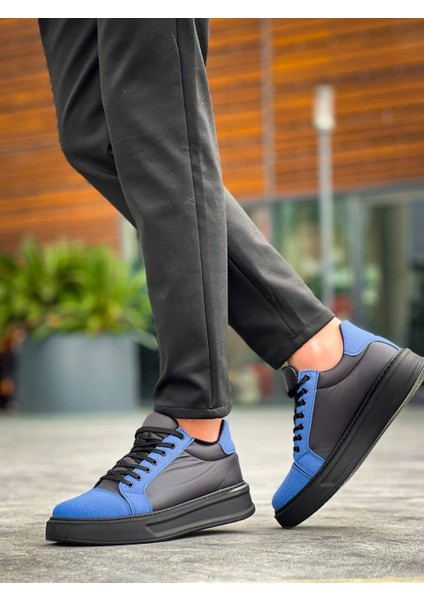 KB-X46 Kuback Siyah Sax Mavi Yüksek Siyah Taban Günlük Spor Ayakkabı fiyatları