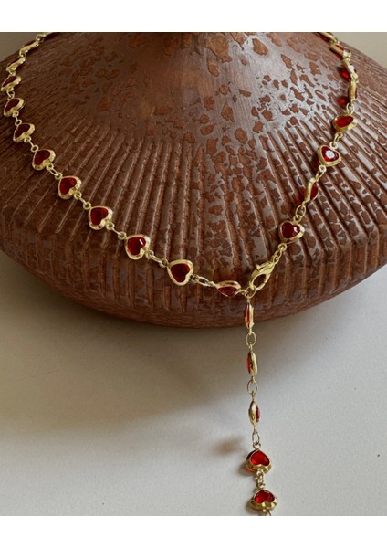 Kırmızı Kalpl Y Kolye modelleri