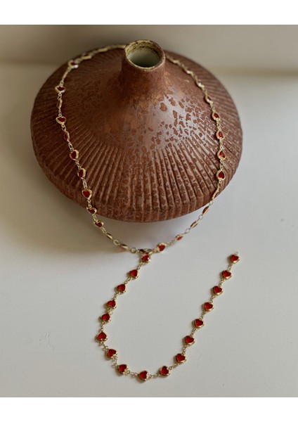 Kırmızı Kalpl Y Kolye fırsatları