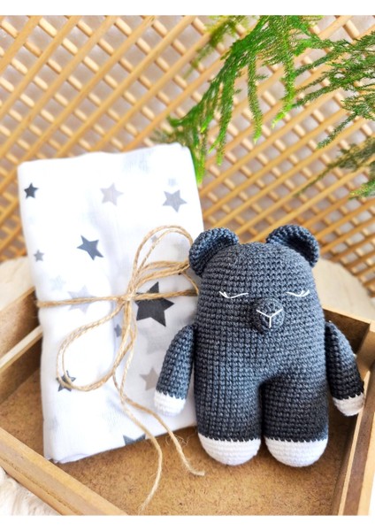 Müslin Battaniye ve Amigurumi Uyku Arkadaşı Seti
