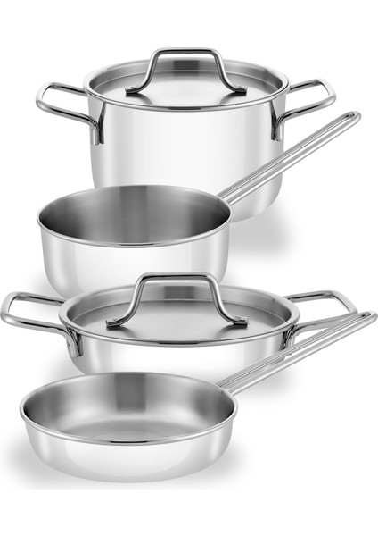 Mini Chef 6 Parça Çelik Oyuncak Tencere Seti