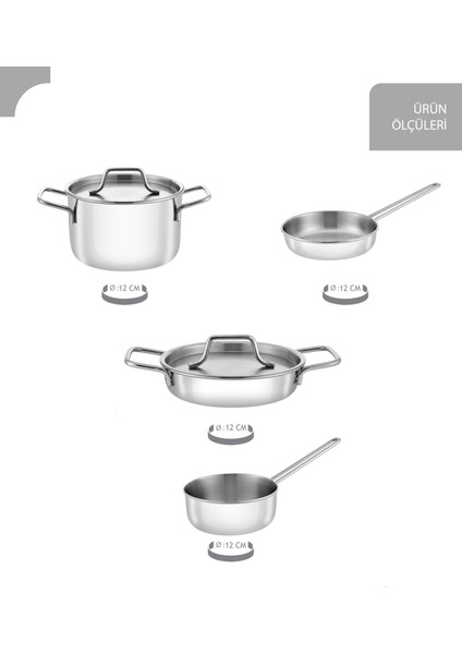Mini Chef 6 Parça Çelik Oyuncak Tencere Seti modelleri