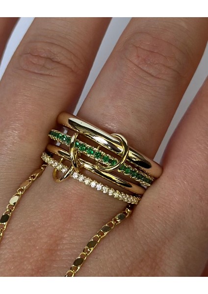 4'lü Green Aura Yüzük