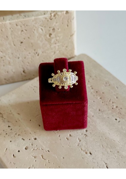 Göz Figürlü Taşlı Yüzük fiyatları