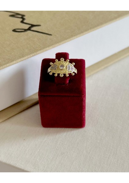 Göz Figürlü Taşlı Yüzük modelleri