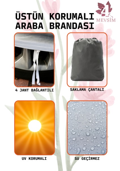 Gri Citroen C1 Araba Brandası (4 Mevsim) fiyatları