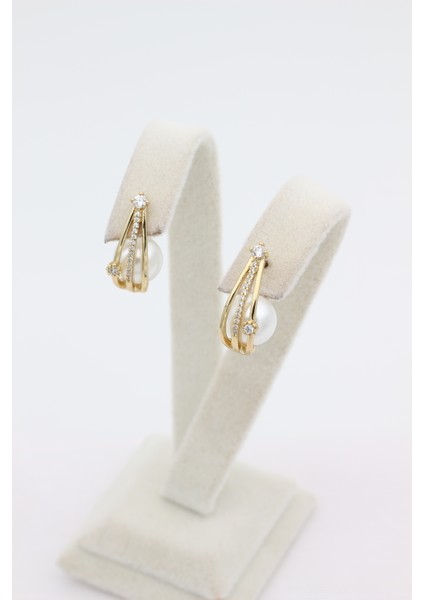 Stil Incisi/xupıng Jewelry Elips Incili Taşlı Model Küpe fiyatları