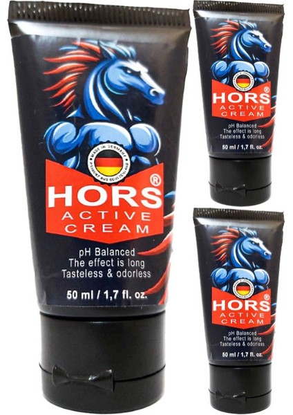 Süper Hors Active Cream 50 ml Erkek Özel Zaman ve Katılık 3 Adet