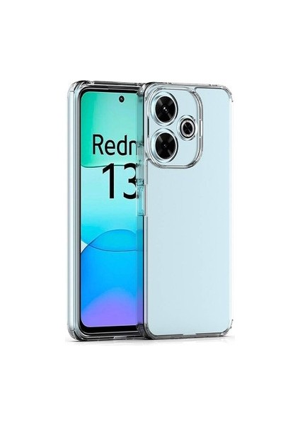 Xiaomi Redmi 13 Kılıf Kamera Çevresi Korumalı Darbeye Dayanıklı Şeffaf Silikon Kapak