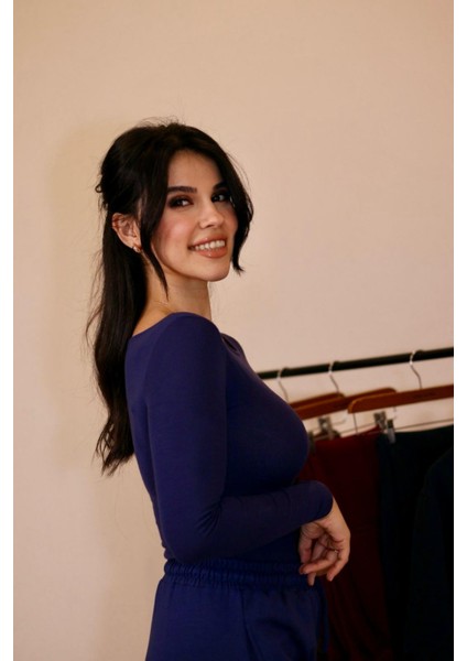 Kayık Yaka Uzun Kollu Kaliteli Buzzy Kumaş Badi fiyatları