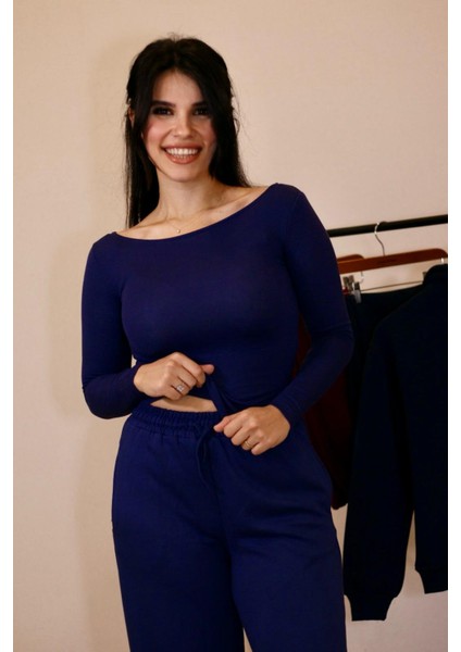 Kayık Yaka Uzun Kollu Kaliteli Buzzy Kumaş Badi fırsatları