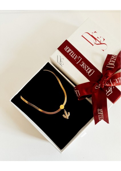 Gold Kaktüs Kolye modelleri