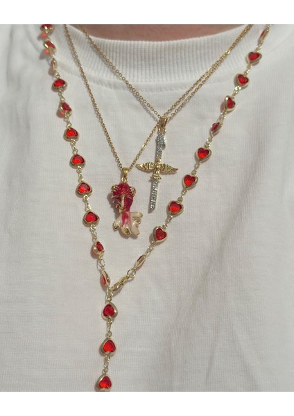 Taşlı Anka Kuşu Kolye fırsatları