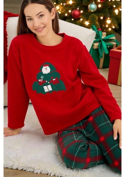 - Yılbaşı Kadın Polar Pijama Takımı