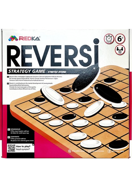 Reversi Ahşap Strateji Oyunu – 8x8 Tahta, 64 Taş, 2 Kişilik, Aile ve Çocuklar İçin Eğlenceli Masa Oyunu fırsatları