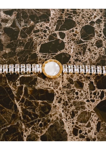 Gold Roma Harf Çelik Bileklik modelleri